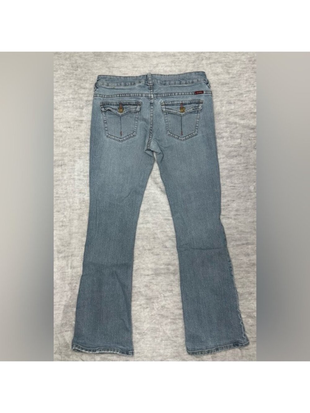 Topshop Moto Y2K Bootcut Jeans Light Wash Low Rise